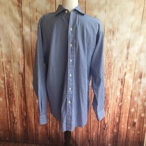 Polo by Ralph Lauren Blue Stripe Dress Shirt